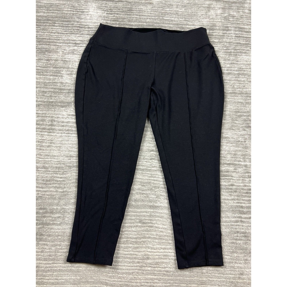 Apt 9 Leggings Womens Petite‎ XL Black Rayon Blend Pull On Yoga Casual